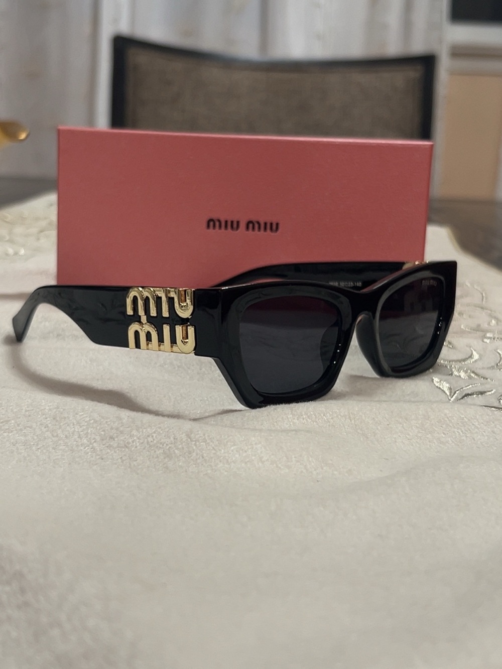Miu Miu Black Cat-Eye Sunglasses